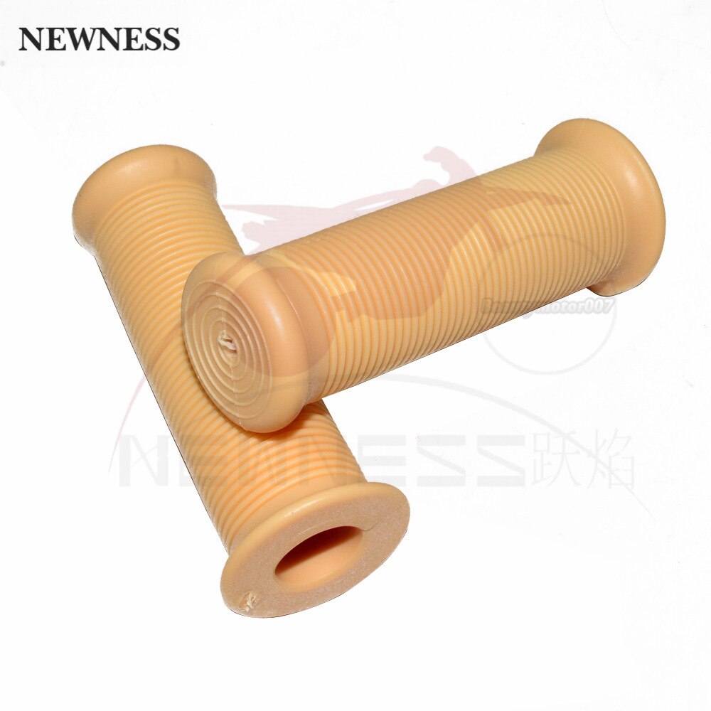 1 paio 25mm 28mm manopole Vintage manopole moto universali in gomma manopole manopole Bar End per Cafe Racer Bobber Custom: Beige