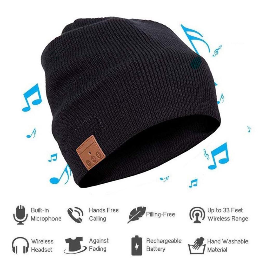 Unisex Soft Warm Beanie Hat Bluetooth 5.0 Music Smart Cap Headset Speaker with Mic Comfortable to Wear шляпа