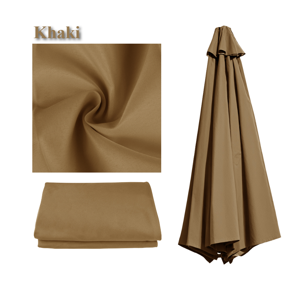 Parasol Replacement Cloth Outdoor Garden 2/2.5/2.7/3M Umbrella Cover Waterproof Sunshade Canopy For 6 Ribs/8 Ribs Parasol Cover: XL / gold color