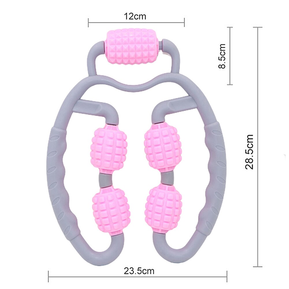U-formede 5 bolde triggerpunkter arm ben muskelvæv afslappende værktøj massage rulle fitness gym yoga pilates sports tilbehør