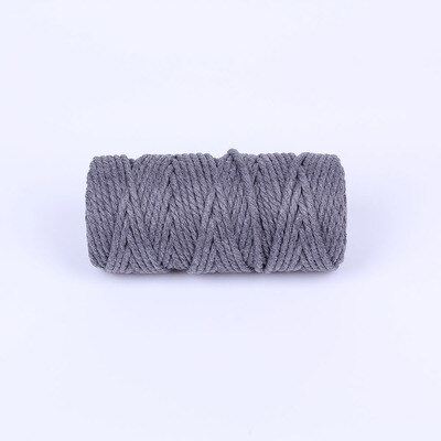 Cordon coloré 100% coton 4mm x 50m, cordelette Beige pour macramé artisanal bricolage fournitures décoratives pour Textile de maison de mariage: L