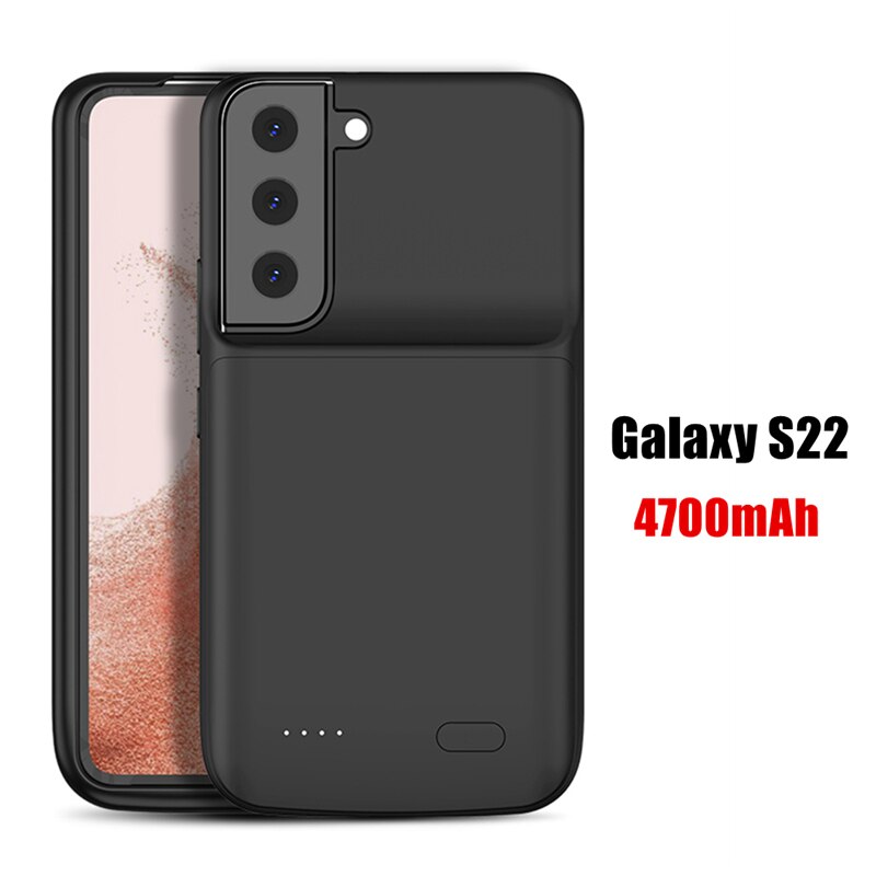 4800mAh Battery Charger Cases For Samsung Galaxy S22 Ultra S22+ S22 Plus Battery Cases 4700mAh Power Bank Cover For Samsung S22: Galaxy S22 4700mAh