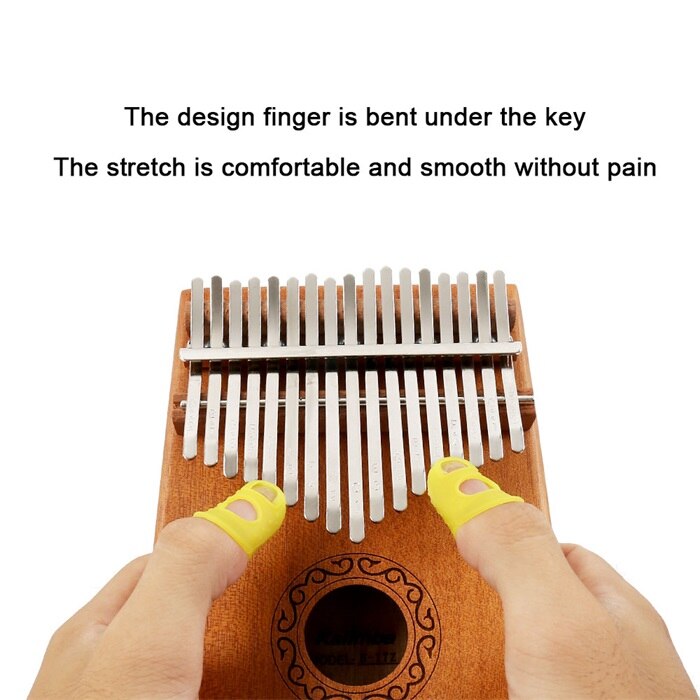 17 Keys Kalimba Thumb Piano Wood Mahogany and Transparent Body Musical Instrument with Learning Book Tune Hammer for Beginner