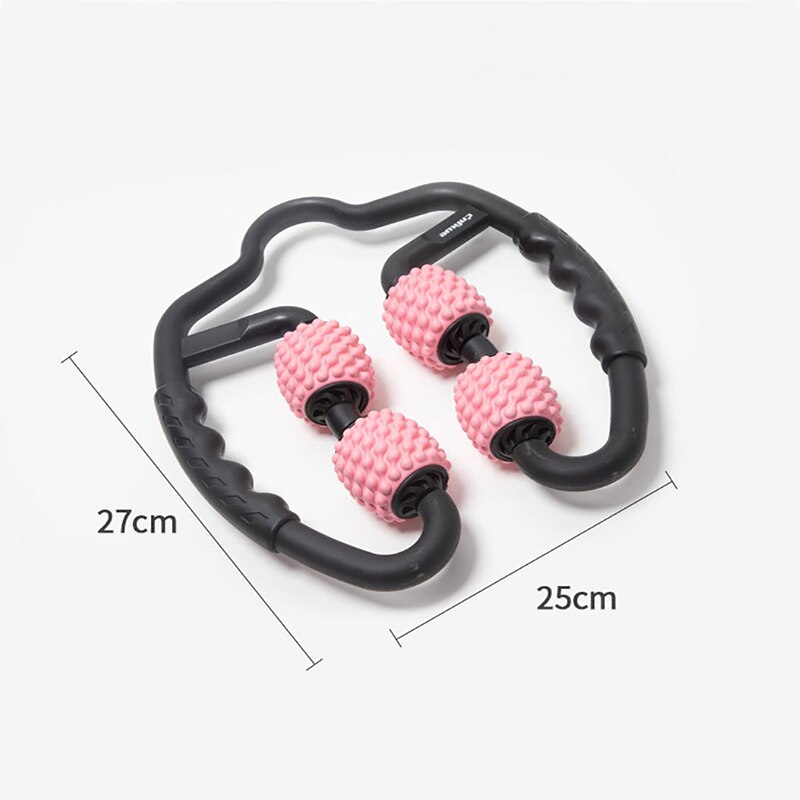 Schaumstoffschaft-muskelrelaxations-massagerolle, dünne wadenringklemme, beinrolle, yoga-fitnessgerät, u-förmiges massagerad