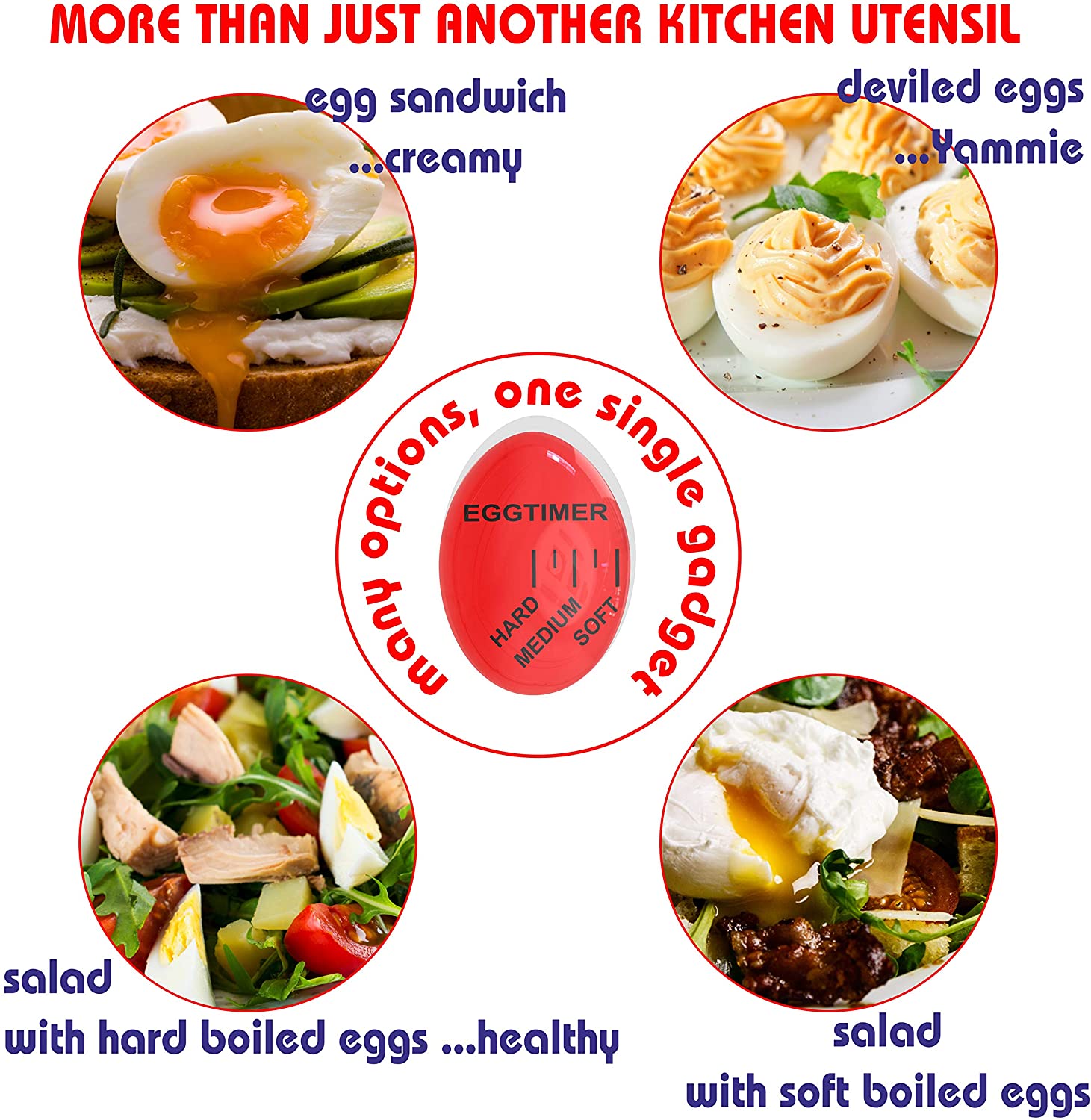 Egg Timer Color Changing Timer Red Timer Tools Kitchen Eco-Friendly Resin Egg Timer Egg Holder Kitchen Accessories