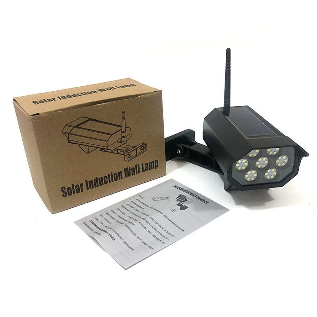 Solar 42LED Sensor Simulation Camera with Remote Control Integrated Solar Energy Human Body Sensor Street Light Monitoring Light