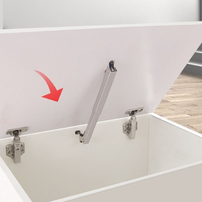 Bisagras de resorte de Gas para puerta de armario, bisagra hidráulica para armario de cocina de 6-15KG, caja de soporte para muebles, 1 Uds.