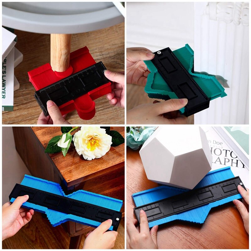 3 Pieces Contour Gauge Plastic Profile Gauge Multifunctional Shape Duplicator Edge Shaping Measure Ruler for Precise Measurement