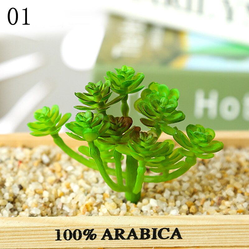Simulation Plants Artificial Succulent Plant Artificial Plants Landscape Garden Flower Pot Green Wall Valentine's Day Decor: 9