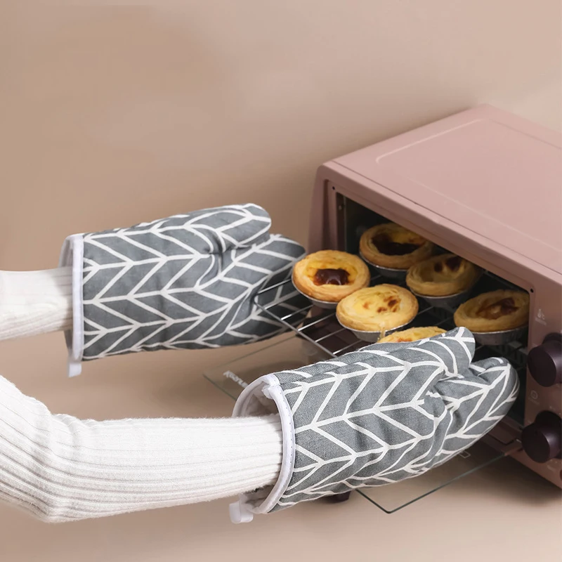 Juego de Guantes Térmicos resistentes al calor para cocina, almohadillas para ollas calientes, guantes para hornear, 2 piezas