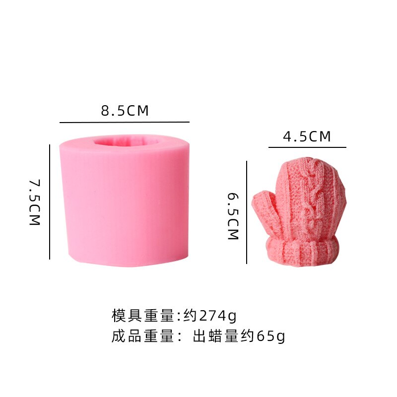3d único furo bola de lã vela gesso luvas de lã natal fio bola silicone molde ferramentas: 1