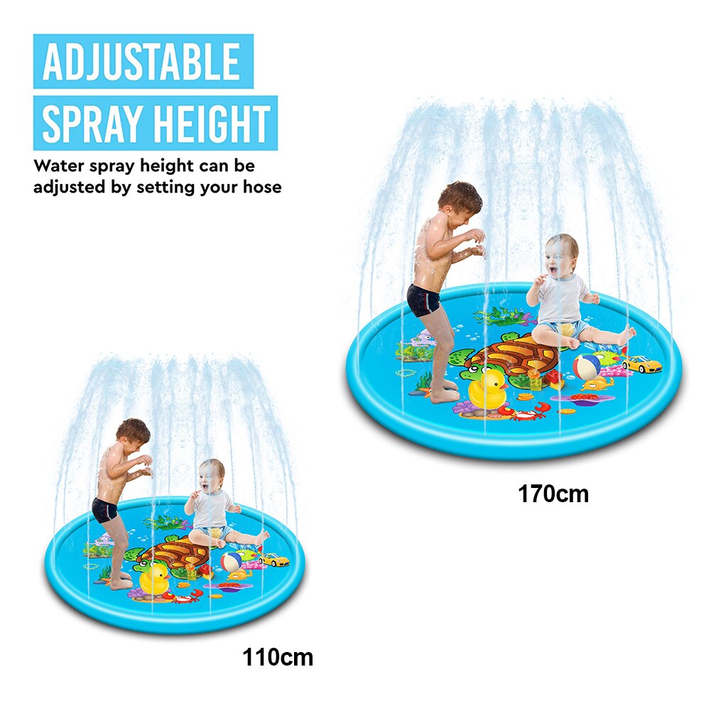 110/170Cm Leuke Schildpad Opblaasbare Spray Water Outdoor Kids Play Mat Sprinkler Pad