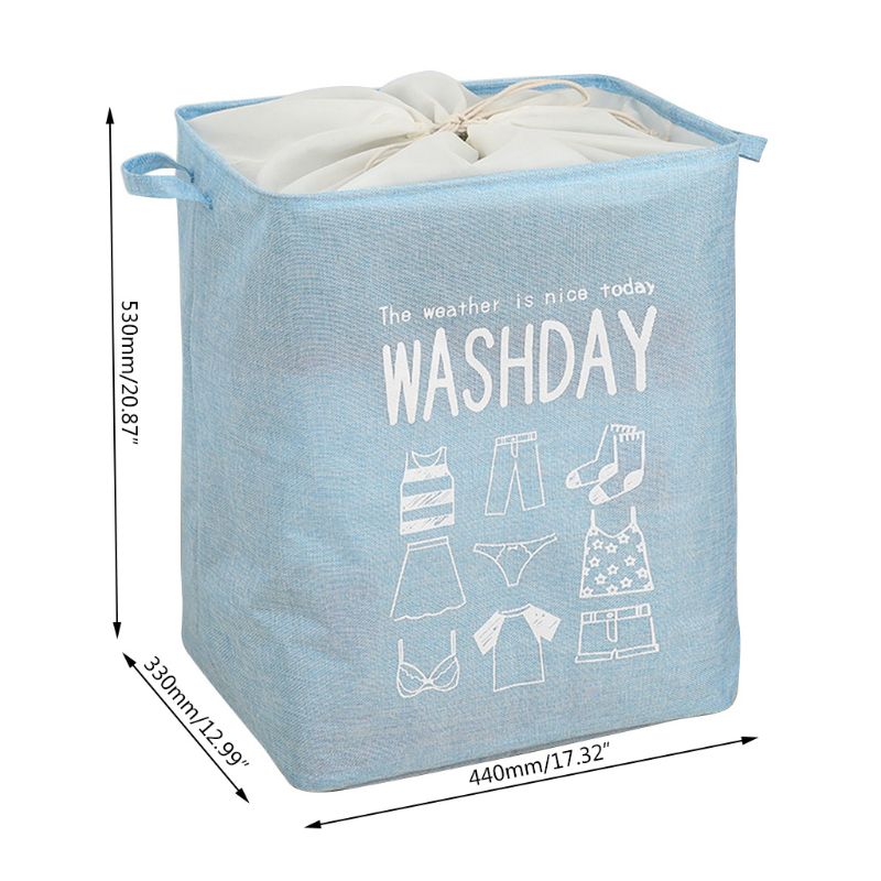EVA Dirty Clothes Laundry Basket Foldable Laundry Hamper With Handles Storage Bin Bucket For Home