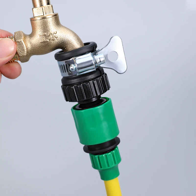 Duurzame Universele Waterkraan Adapter Plastic Slangfitting Snelkoppeling Fitting Kraan voor Auto Wassen Tuinirrigatie
