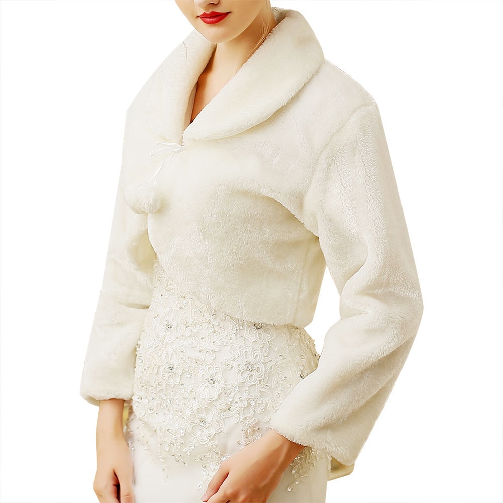 Wedding Wrap Jacket Bridal Bolero Winter Wraps Coa... Grandado