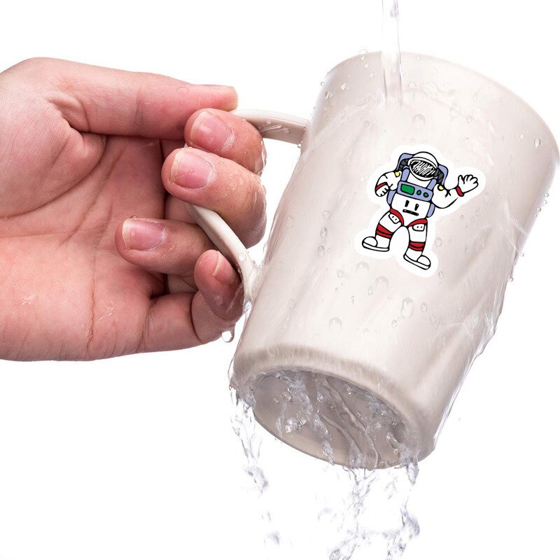 50 Stickers for Decoration Stationery of NASA Astronauts' Suitcases, Mobile Phones, Laptops, Skateboards, Children