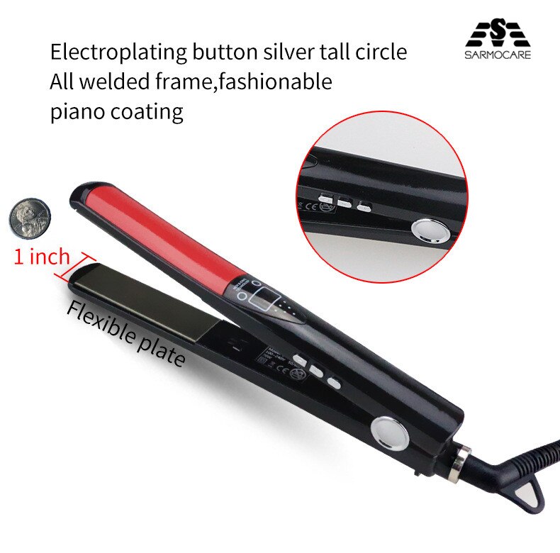 Stijltang mch 450f hoge temperatuur brede platen keratine stijltang stylingtool titanium stijltang