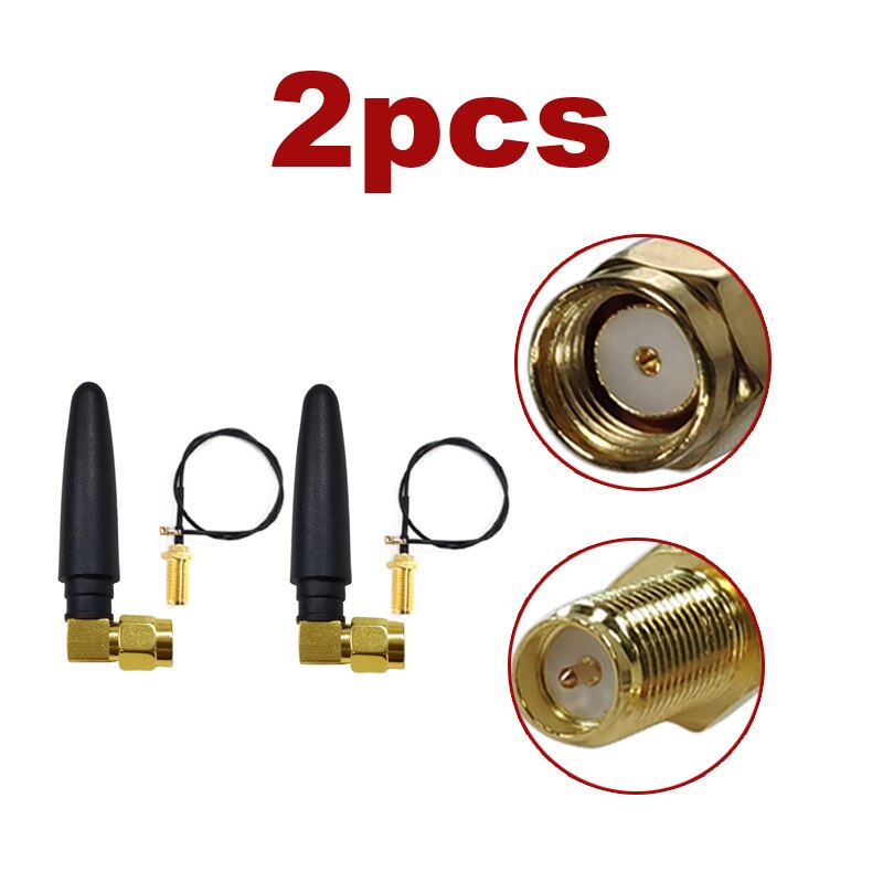 Eightwood 2.4 GHz Antenne Wifi Antenne Verlengkabel RG174 2.5 m 8.2 ft RPSMA Adapter Magnetische basis Compatibel voor Wirelesse Wifi Router AV-zender TP Link Dlink Netgear