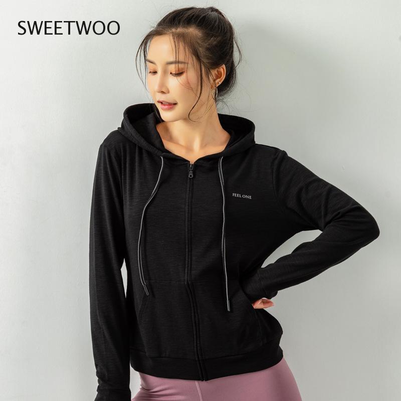 Lente En Zomer Vrouwen Sport Trui Stretch Rits Run Grandado