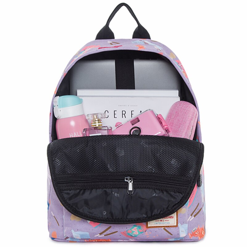 Forever Cultivate Backpack Women Canvas School Bag Girl Large Capacity College Student Bookbag 14'' Laptop Backpack