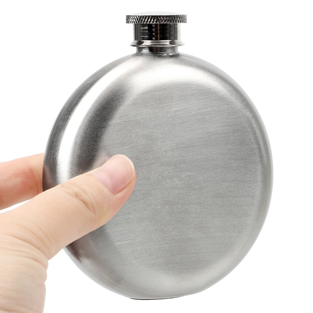 NICEYARD Round Whiskey Flask Russian Liquor Pot Stainless Steel 5 oz Wine Bottle Drinkware Accessories Alcohol Hip Flasks