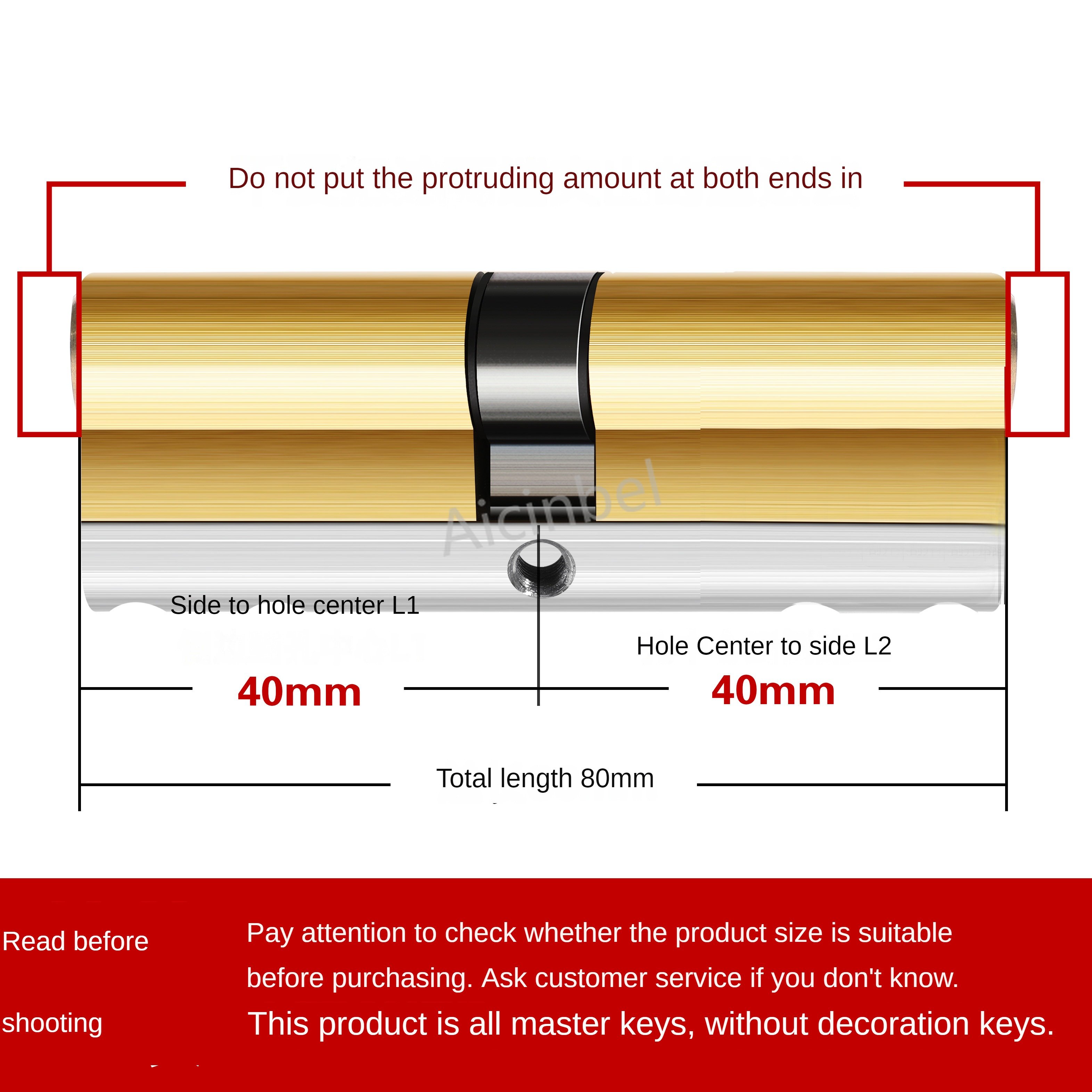 Slotcilinder Europese Standaard 65-115Mm Slotcilinders Buitendeursloten, Deurslotcilinder 8 Hoofdsleutels Super C Klasse Slot: Bruin