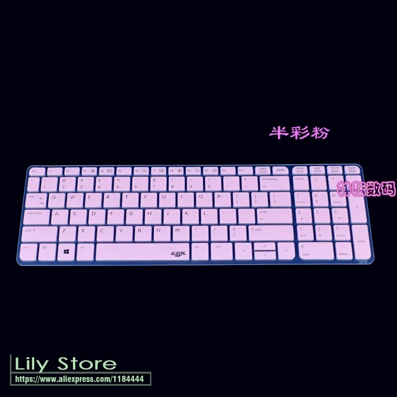 15 inch Silicone Keyboard Cover Protector skin for HP Probook 450 G1 G2 350 G1 G2 / for HP 650 G1 15.6 inch: pink