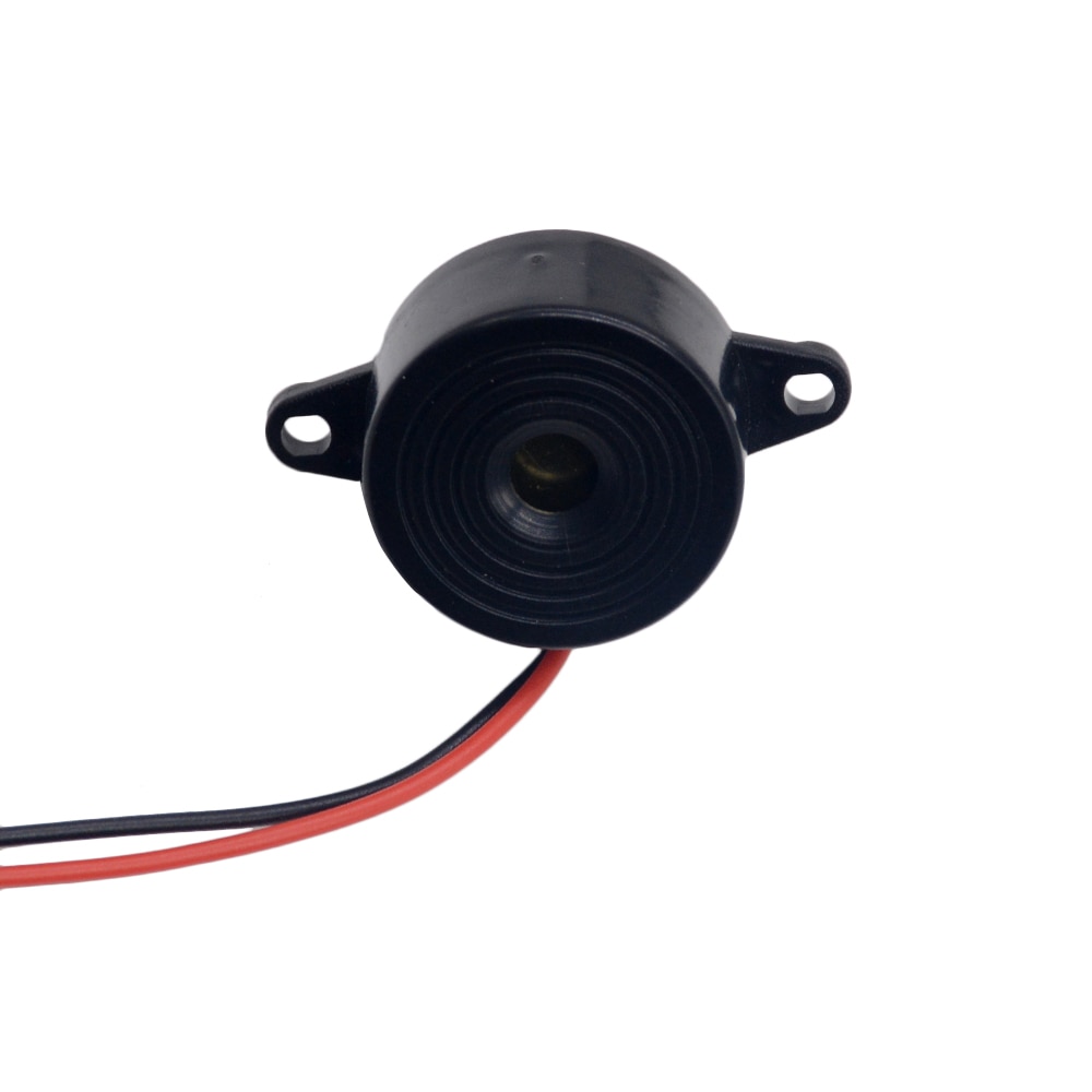 1 Pc 3-24V Zwart Nylon Piezo Elektronische Zoemer 23X12 Mm 95DB Continu Geluid Pieper met Vertind Koperdraad