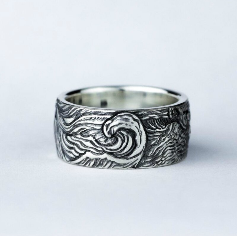 Vintage 925 Thai Silver Horse Carving Finger Rings Punk Style Antique Animals Ring for Women Ladies Party Retro Jewelry