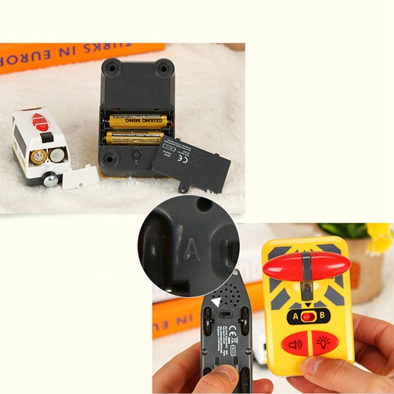 Tren Eléctrico de Control remoto Compatible con tren de juguete de pista de madera