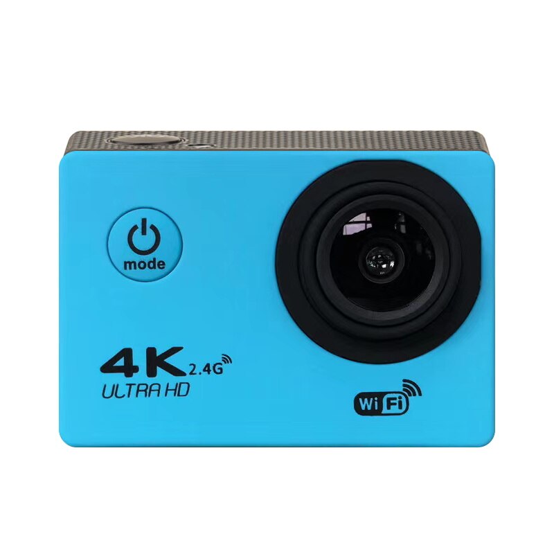H9 ultra  hd 4k actionkamera wifi sportkamera 12mp 170 vidvinkelobjektiv go vattentät pro sport dv mini hjälm video sport cam: Blå