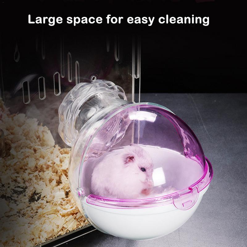 Small Pet Animal Cage External Bathroom with Toilet for Chinchilla Hamster Guinea Pigs Small Animal Bathing