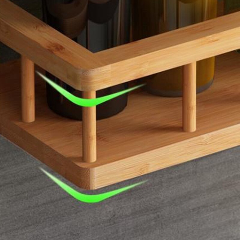Bamboe Keuken Muur Opslag Plank Punch Gratis Muur Opknoping Spice Kruiden Rek Houten Decoratieve Diversen Organizer Planken
