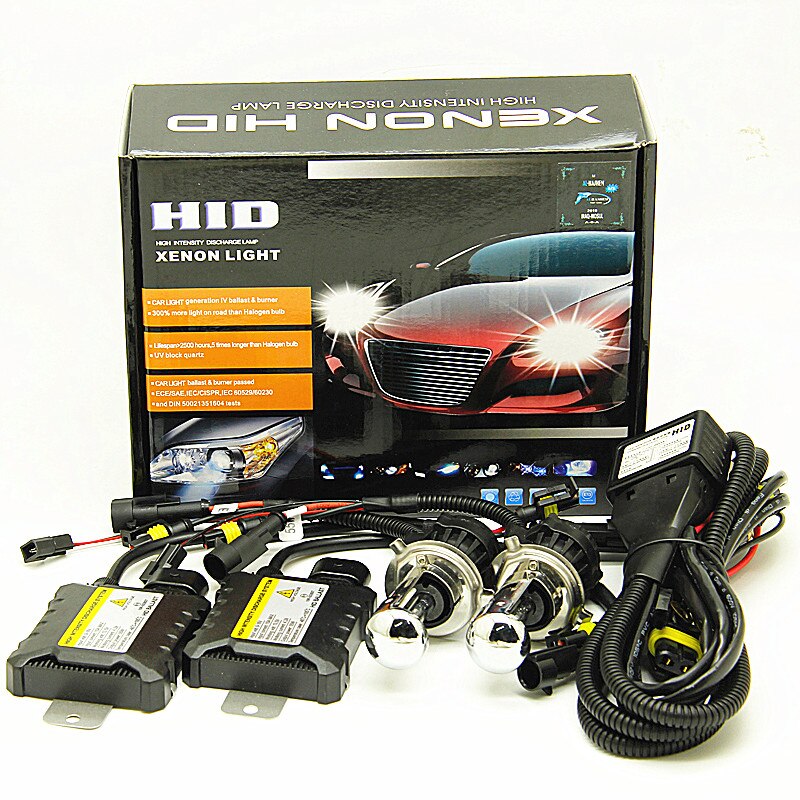 AFAECAR-Kit de faros hid, DC 12V 55W bi xenon H4 bixenon H4-3 highlow, 4300k 6000k 8000k