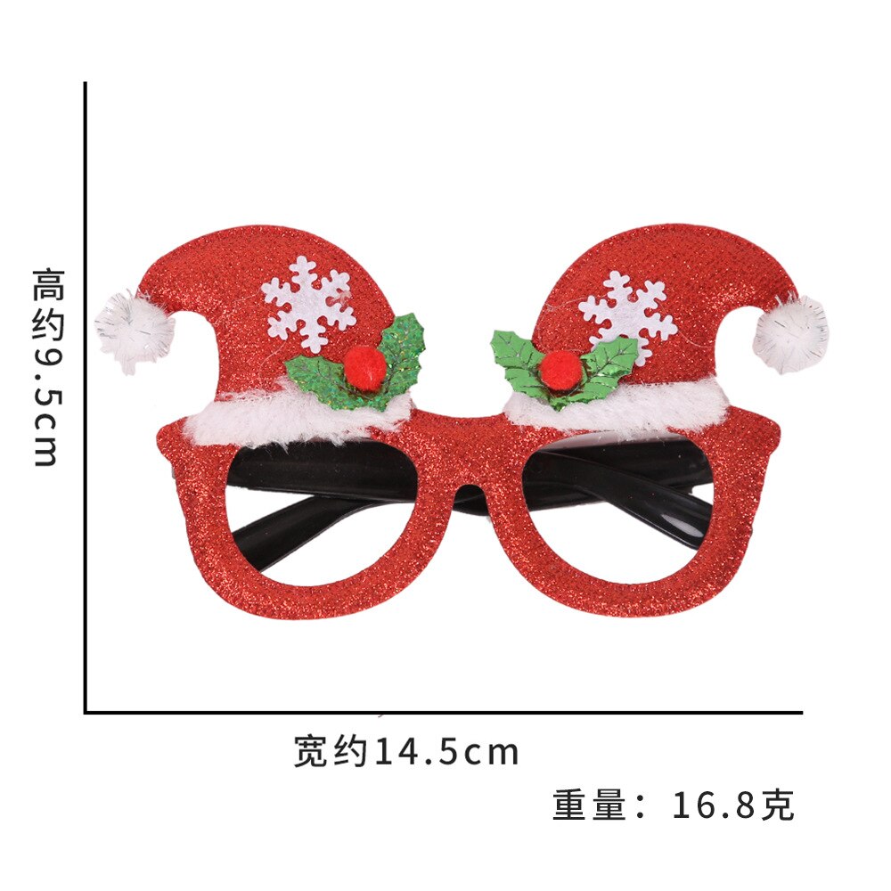 Kerst Ornamenten Kinderen Bril Volwassen Make Bal Cartoon Gewei Voor Zowel Mannen En Vrouwen Creatieve Kerstcadeau: Red Christmas xiao chou mao Glasses