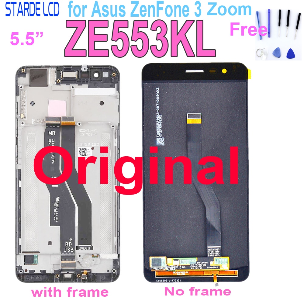 Nuovo LCD originale per ASUS Zenfone 3 Zoom ZE553KL Z01HDA Display LCD Touch Screen Digitizer Amoled 5.5 "ZE553KL Display LCD