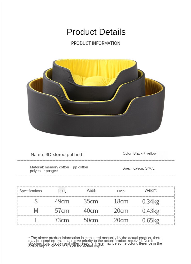 3D Wasbaar Kennel Huisdier Bed Voor Grote Honden Kat Huis Pop Mat Alle Seizoen Product Puppy Kussen Ligstoel Bench sofa Accessoires