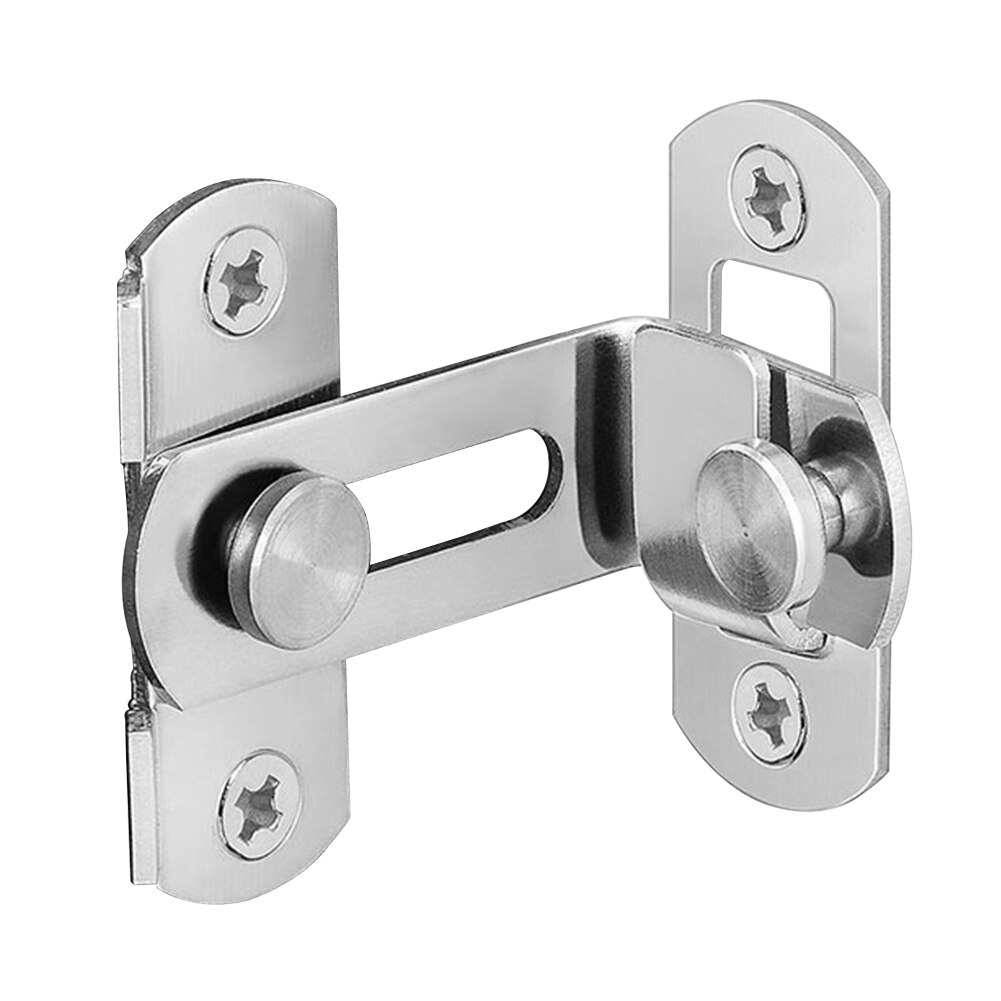 Sliding Clasp Push Pull Latch Chain Button Shift Stainless Steel Security Tools 90 Degree Cabinet Hotel Door Lock Home: 201