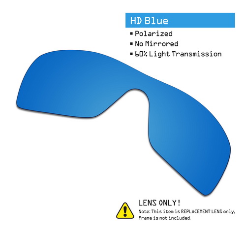 SmartVLT Polarized Replacement Lenses for Oakley Batwolf Sunglasses - Multiple Options: HD Blue