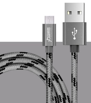 Universal Data Transmission Micro USB Charger Cable For Sumsung Galaxy S4 S5 S6 Note2 for HTC for Xiaomi for Huawei 5 colors: Grey