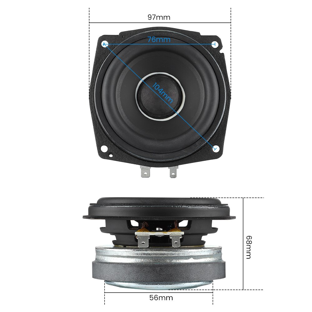 AIYIMA 1Pcs 4 Inch Midrange Woofer Speaker Audio Bass Speaker 4 Ohm 40W Strong Low Frequency Sound Loudspeaker For SONOS