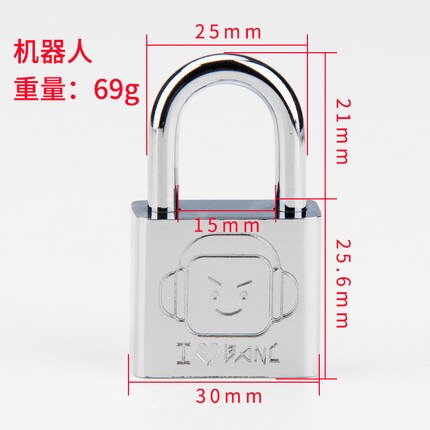 Sleutel Deurslot Hangslot Anti-Diefstal Slot Kantoor Kast Huishouden Slaapzaal Kleine Lock Kleine Maat: G
