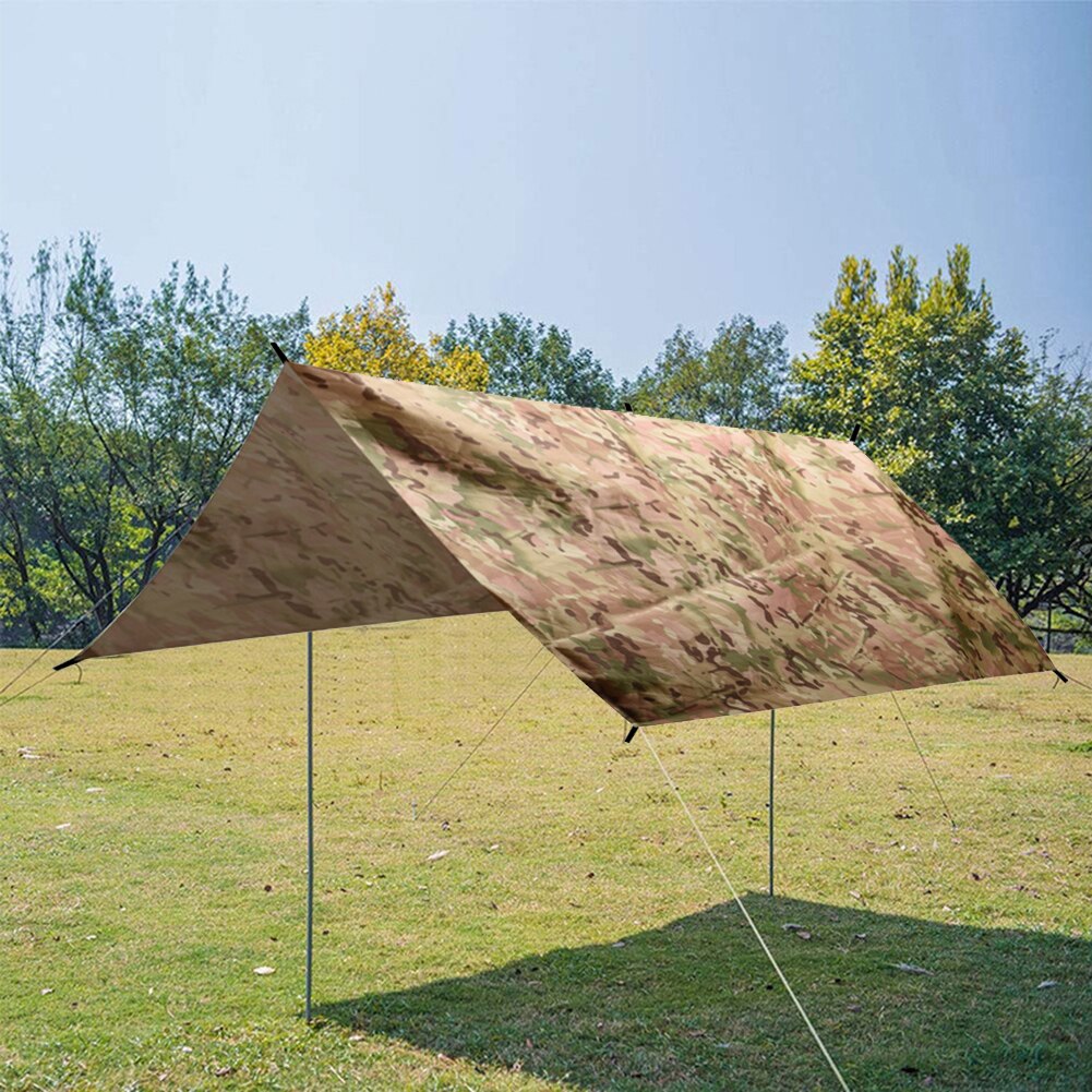 Outdoor tent parasol canopy camping tent windproof waterproof tourist awning tarpaulin awning mat forest hiking picnic accessories