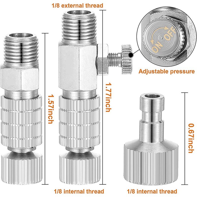 15Pcs Airbrush Adapter Set Airbrush Snelkoppeling Disconnect Adapter Kit Fitting Connector Set Vrouwelijke Connector