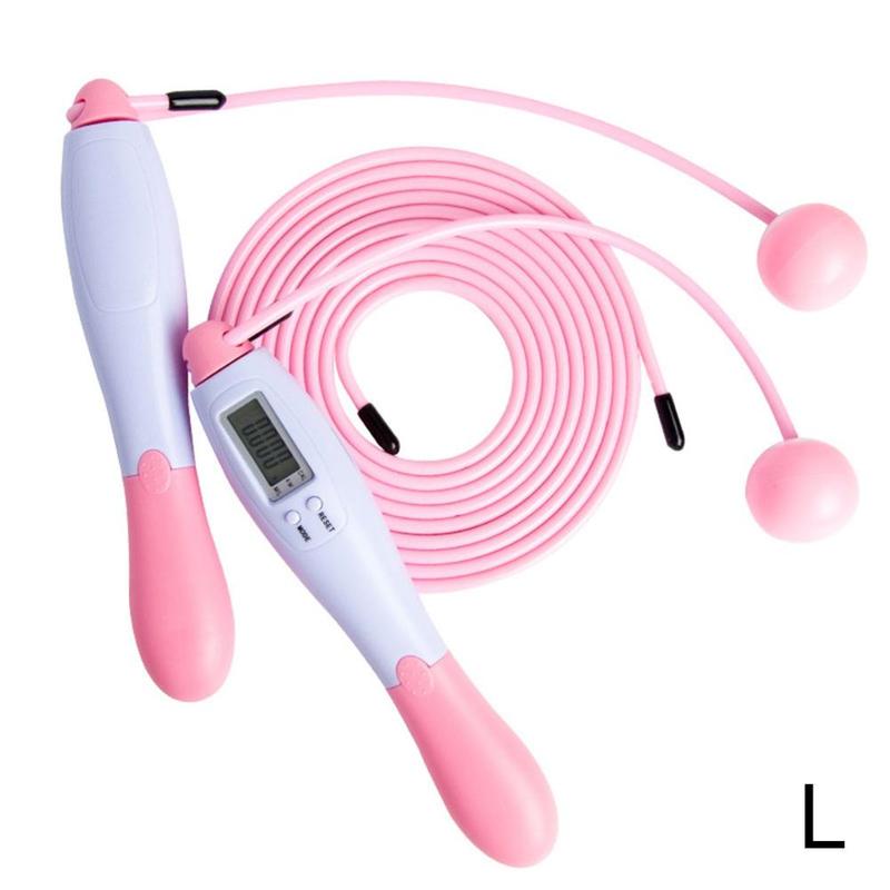 Cuerda de saltar electrónica inalámbrica para Fitness, comba inteligente con pantalla LCD, contador de velocidad: L-Dual purpose
