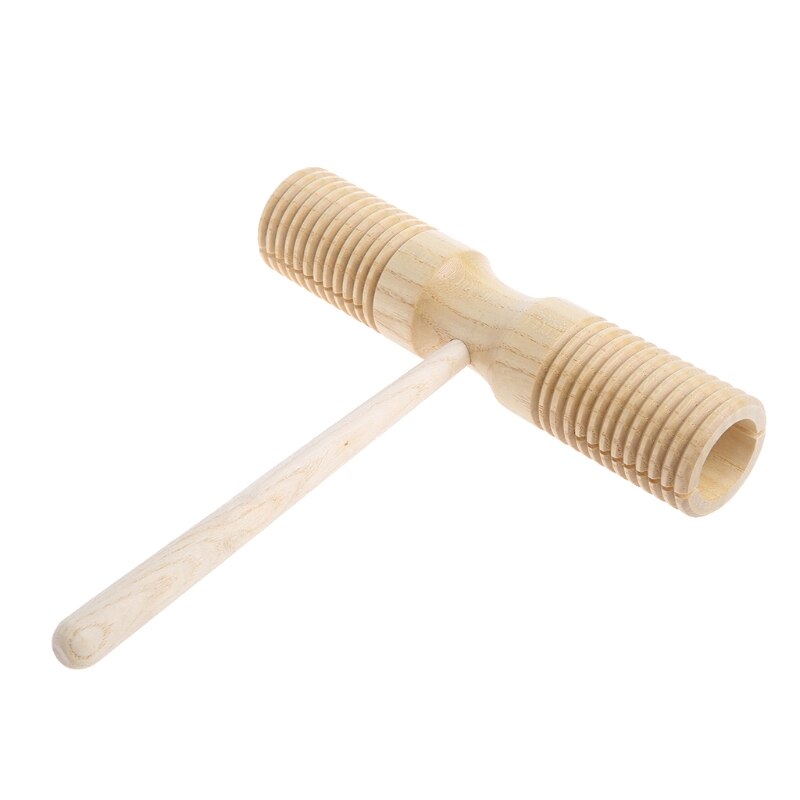Two Tone Wood Block Beater 2-tone Woodblock Guiro Wooden Handle Percussion Toy Musical Toy