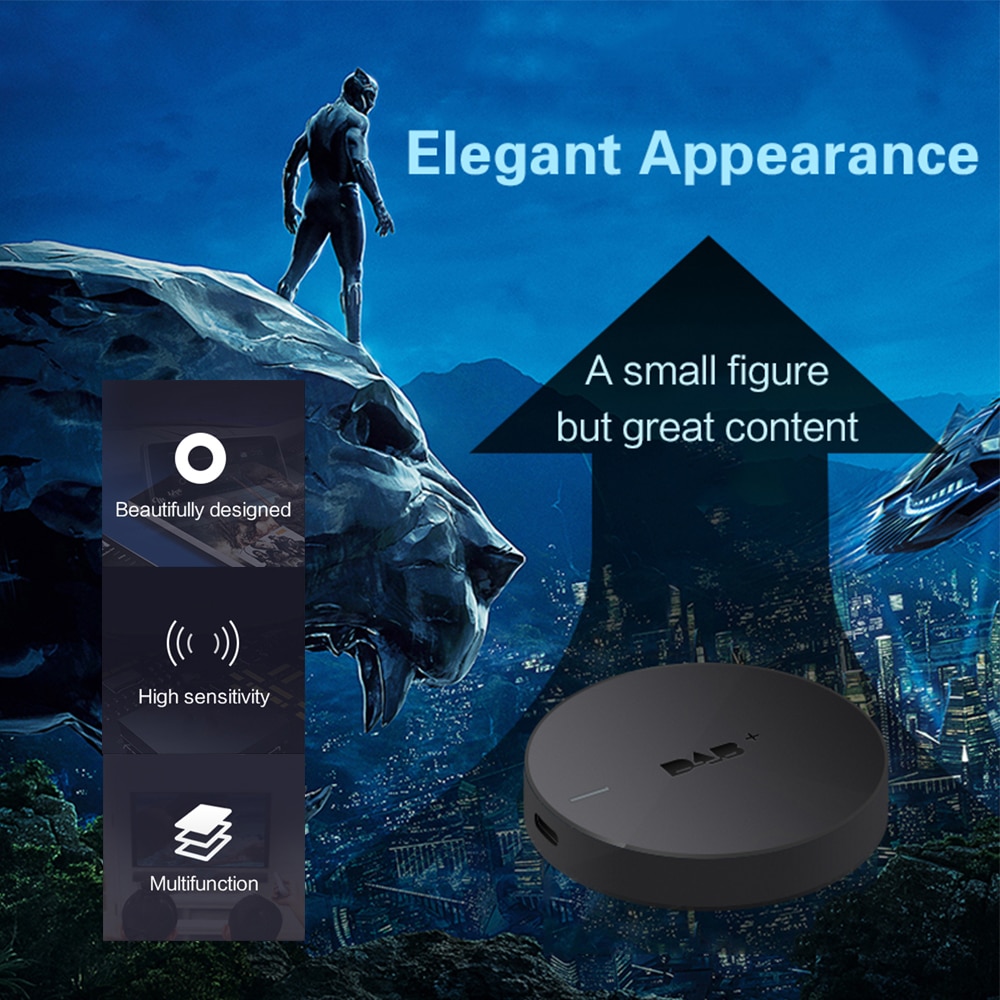 Dab + 008 Doos Auto Radio Digitale Audio Broadcasting Ontvanger Dab + Box Tuner Ontvanger Autoradio Voor Autoradio W/Versterkte Antenne