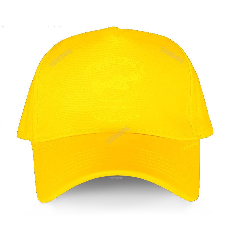 casual cotton hats for men SPEAKEASY GARAGE SHOP WINDBREAKER RAT ROD GASSER Unisex baseball caps breathable outdoor hat: yellow