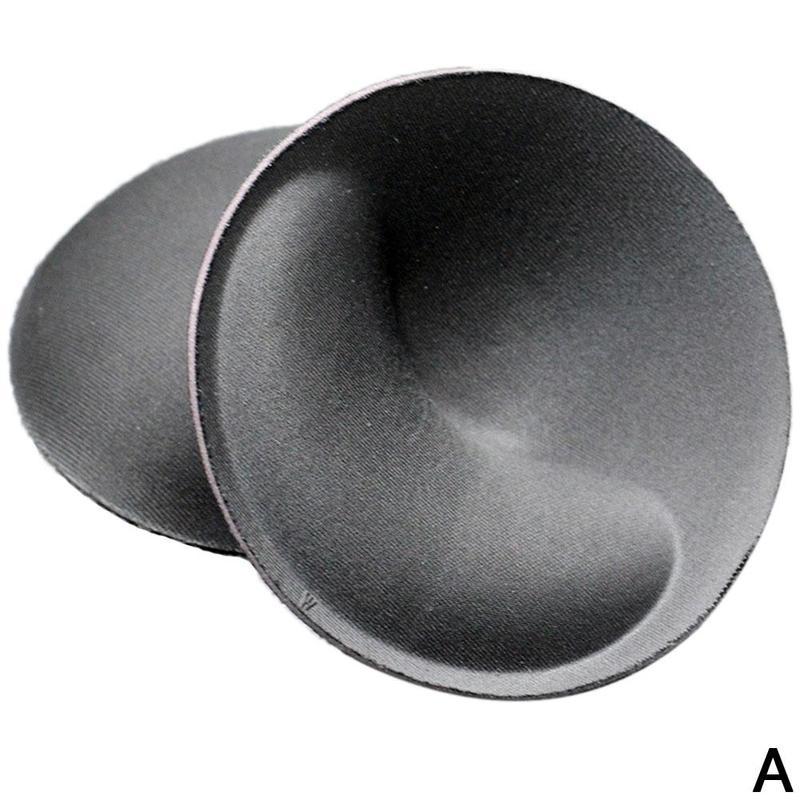 1Pair Women Intimate Accessories Invisible Thick Sponge Push Up Swimsuit Pad Breast Chest Enhancers Foam Bra Insert for Swimsuit: Black