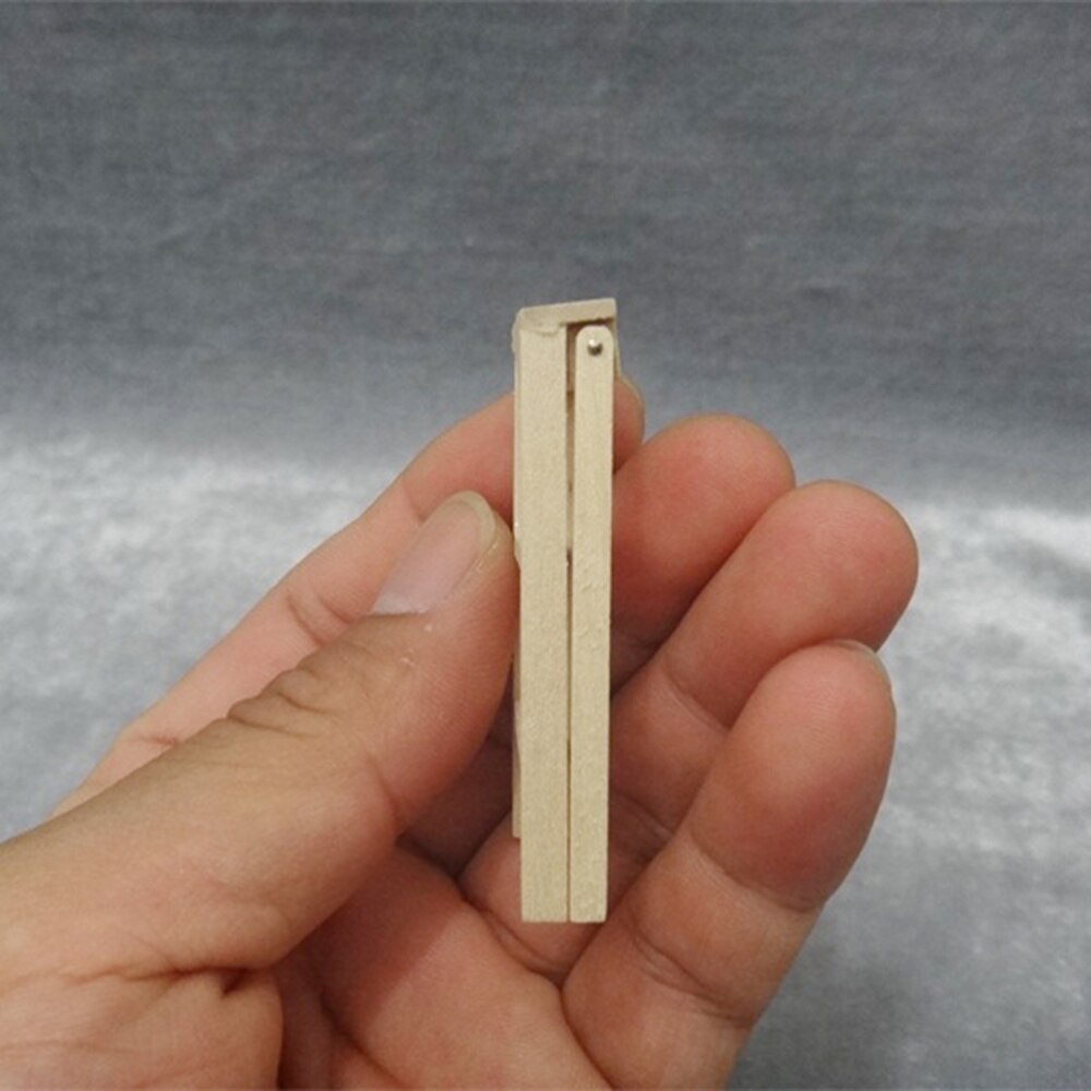 2PCS Mini Ladders Mini House Miniature Wooden Foldable Ladders for Kids Playing Doll House